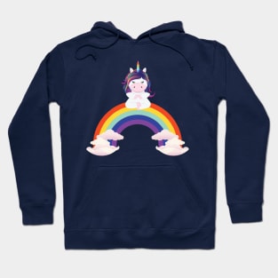 Unicorn rainbow meditation Hoodie